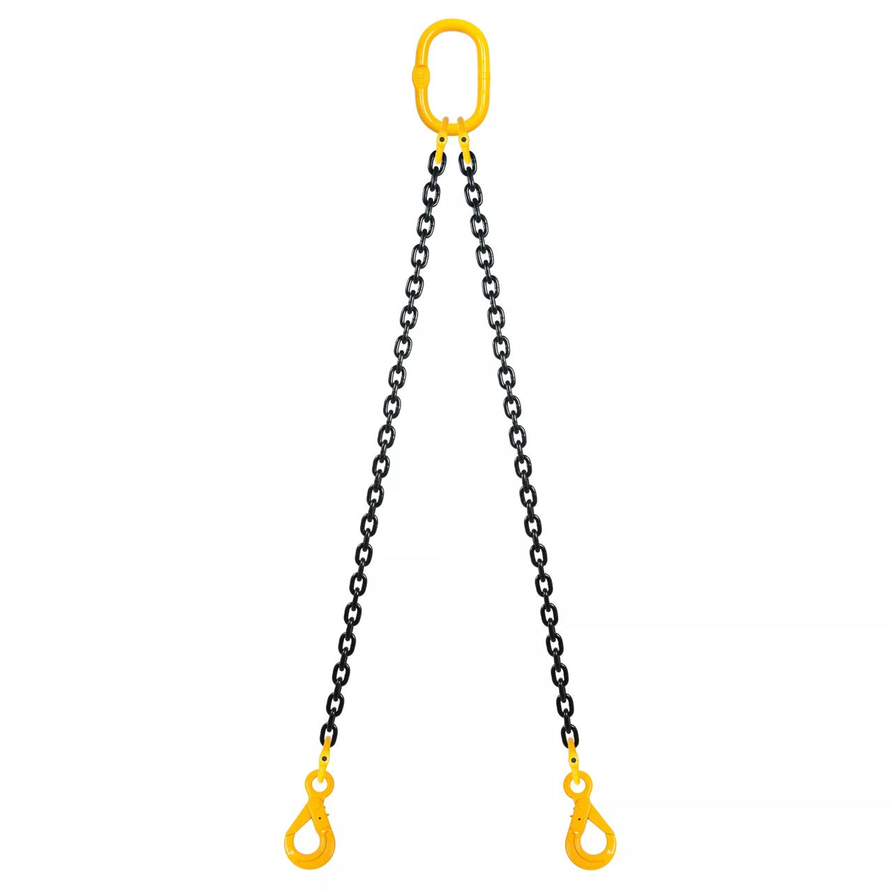 Chain sling 2-part Grade 80,10mm, length 3m, bucket