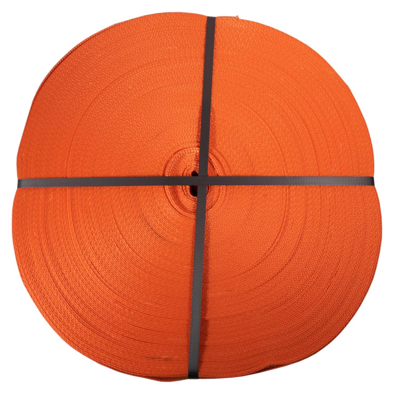 Polyester webbing, 50mm, Orange, Breaking: 4800kg
