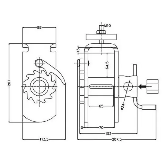 Touret d'arrimage 60 mm