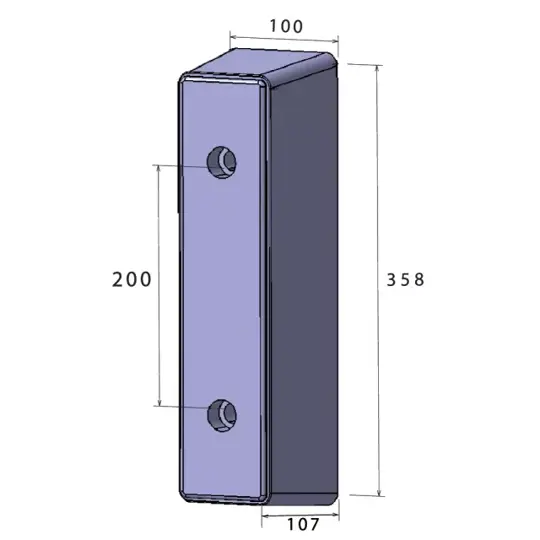 Butoir arrière entraxe 200 mm véhicule industriel