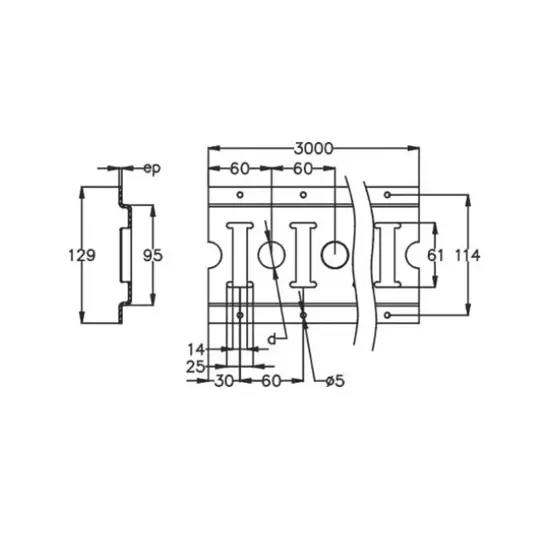 Plan rail arrimage combi