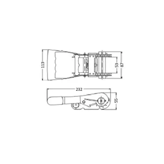 Cliquet 50 mm comfortline STF 375 daN