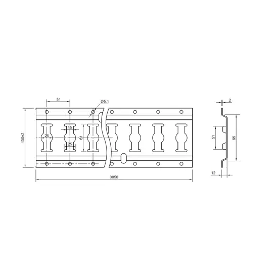 plan rail d'arrimage universel