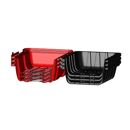 Red Plastic Fire Extinguisher Box