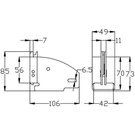 Sabot d’ancrage pour rail UNIVERSEL