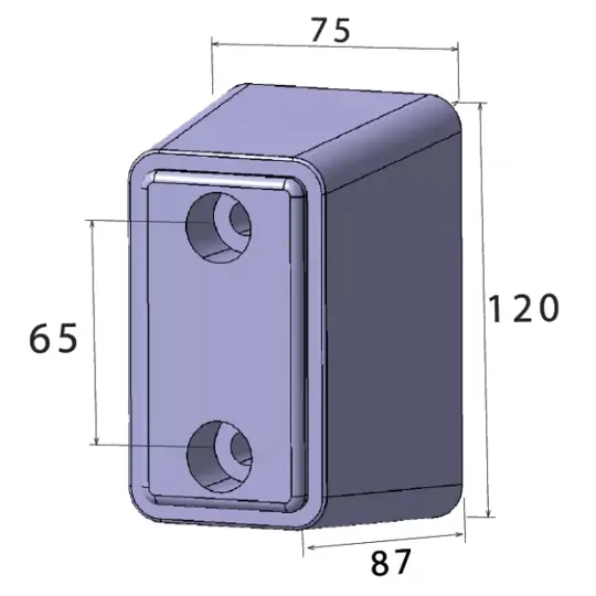 Butoir arrière entraxe 65 mm véhicule industriel