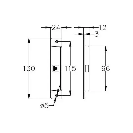 Embout large pour rail