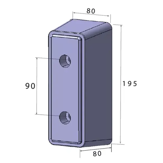 Butoir arrière entraxe 90 mm véhicule industriel