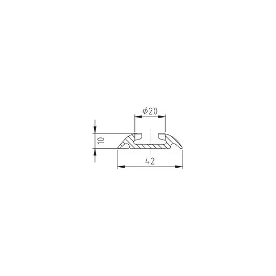 Rail AERO semi-circulaire léger