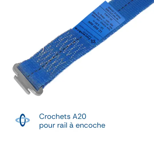 Interior lashing strap 50mm - Comfort Line - lever tensioner - 3.50m