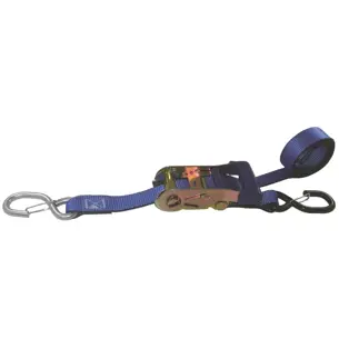 High-quality comfort-line lashing strap with ratchet tensioner and S hooks, specially designed for QUAD. Made of durable materia