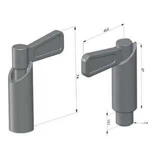Verrou ⌀10 mm pour coffre métallique
